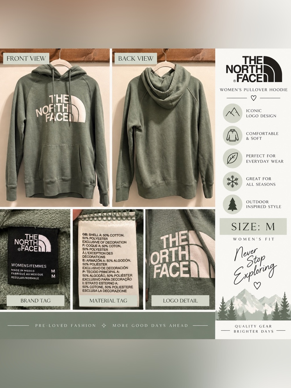The North Face Women's Pullover Hoodie - Olive